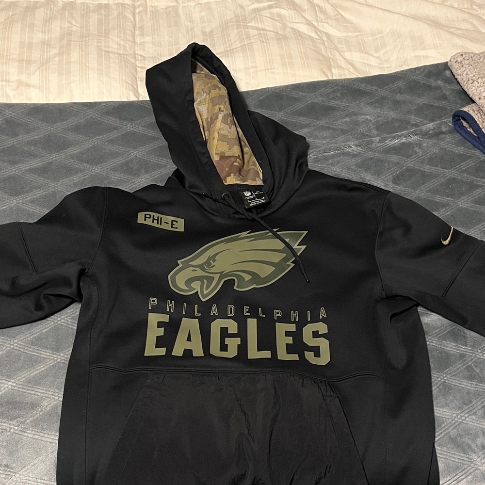 Nike Black and Gold Eagles Hoodie